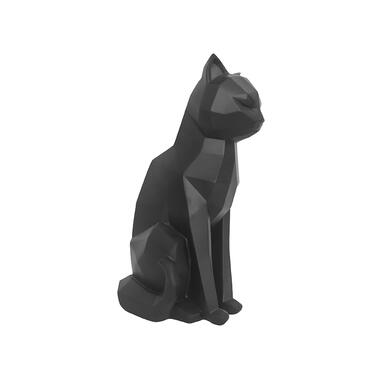 Ornament Origami Cat - Sitting polyresin Mat Zwart - 17x11,8x26,5cm product
