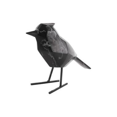 Ornament Bird - Large - Polyresin - Black Marble Print - 9x24x18,5cm product