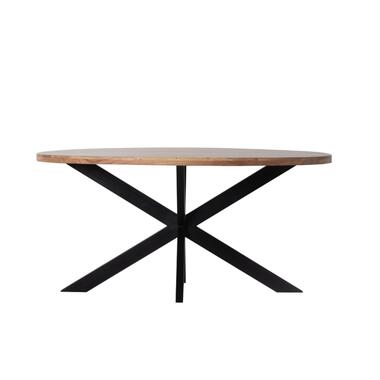 Eettafel Ovaal - Hout - Metaal - 160x100x77cm - Kim product