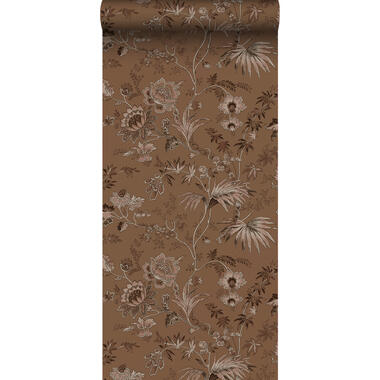 ESTAhome behang - vintage bloemen - terracotta bruin - 50 x 900 cm product