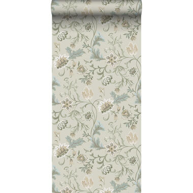 ESTAhome behang - vintage bloemen - zand beige - 0.53 x 10.05 m product