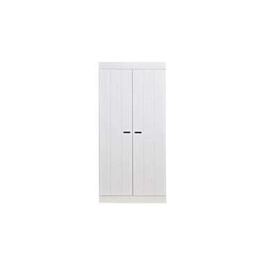 Armoire 2 Portes - Pin - Blanc - 195x94x53 - WOOOD - Connect product