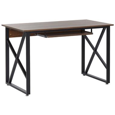 DARBY - Bureau - Donkere houtkleur - Vezelplaat product