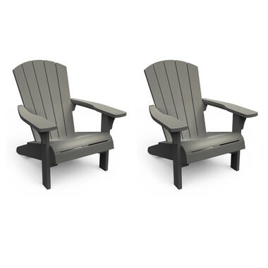 Chaise de jardin Keter Troy Adirondack - lot de 2 - 81x80x96,5cm - Gris clair product