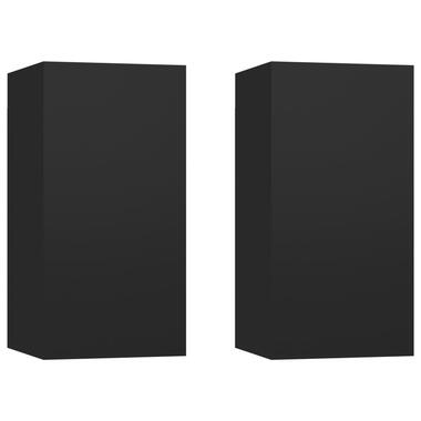 vidaXL Meubles TV 2 pcs Noir 30,5x30x60 cm Bois d’ingénierie product