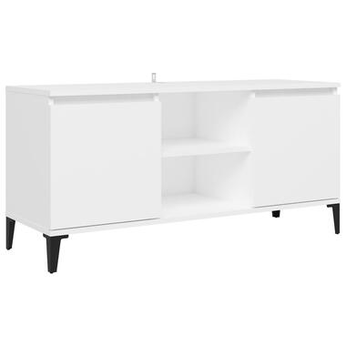 vidaXL Meuble TV avec pieds en métal Blanc 103,5x35x50 cm product