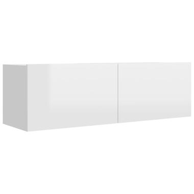 vidaXL Tv-meubel 100x30x30 cm bewerkt hout hoogglans wit product