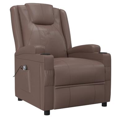 vidaXL Fauteuil inclinable électrique Marron Similicuir product