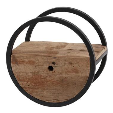 Hoyz - Wandschap Circular - Ø40 - Met Lade - Hout product