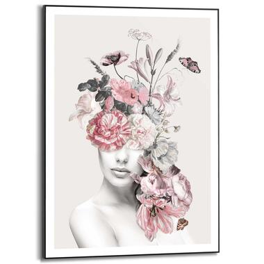 Peinture Femme aux fleurs 70x50 cm Rose MDF product