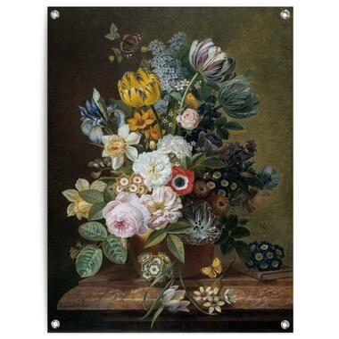 Poster de jardin Nature morte avec fleurs 80x60 cm Vert Canvas product