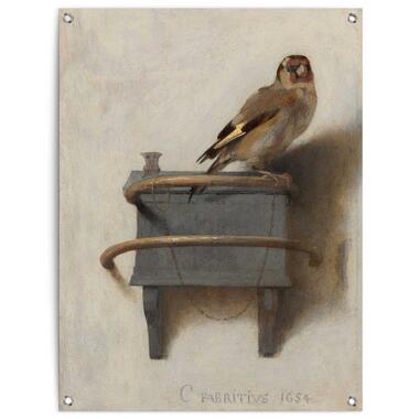 Tuinposter Carel Fabritius Het Puttertje - 80x60cm - Bruin product