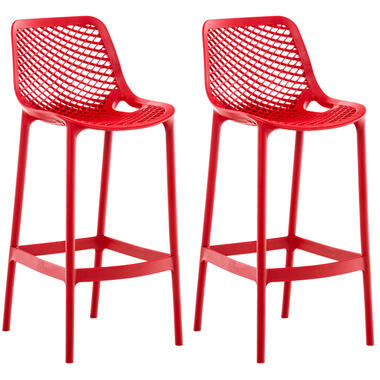 CLP Set van 2 Barkruk Air Kunststof - rood product