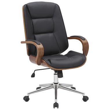 CLP Chaise de bureau Yankton Similicuir - Noyer / Noir product