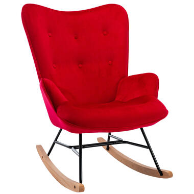 CLP Chaise à bascule Sanka Velours - Rouge product