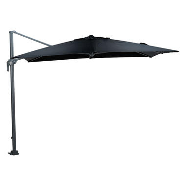 hawaii m flotteur parasol 270x270 cm - cadre gris foncé - tissu noir product
