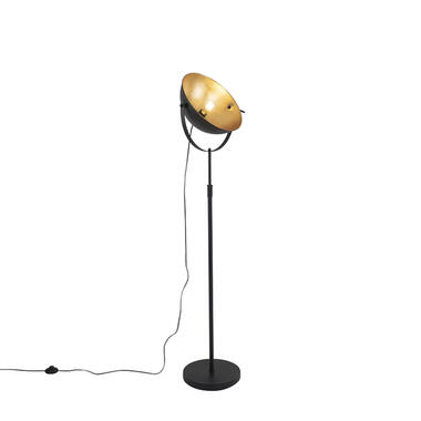 QAZQA lampadaire noir avec or 35 cm réglable - magnax product