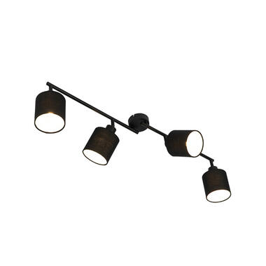 Qazqa opbouwspots hetta zwart e14 product
