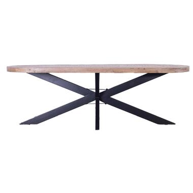 Table de salle à manger ovale Scheune - métal et manguier - 160x90x78 cm product