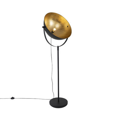 QAZQA lampadaire industriel noir 50 cm avec orientable or - magnax product