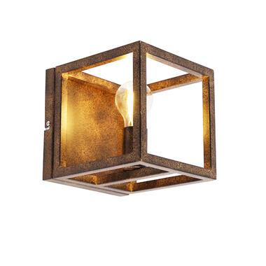 QAZQA wandlamp Cage bruin E27 product