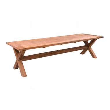 Livingfurn - Table de jardin Table Cross - 100x240x78 - Bois de teck product