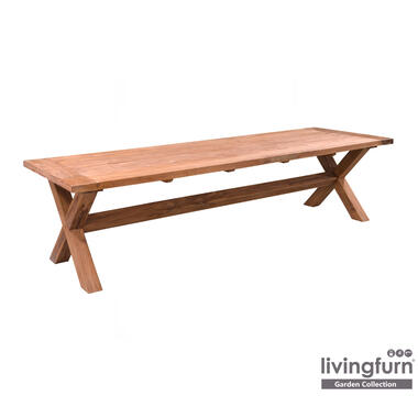 Livingfurn - Tuintafel Table Cross - 100x300x78 - Teakhout product