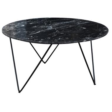 Table de salle à manger ronde Coco - marbre noir - 140x140x75 cm product