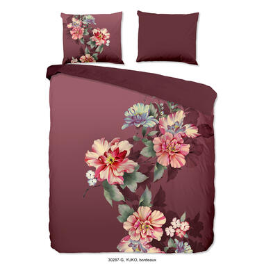 Good Morning Dekbedovertrek "bloemen" - Bordeaux - (140x200/220 cm) - Katoen product