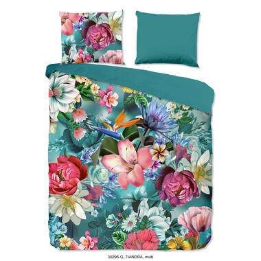 Good Morning Housse de couette "fleurs" - P'trole - (140x200/220 cm) - Coton product