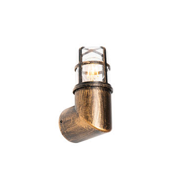 QAZQA wandlamp buiten Kiki goud/messing E27 product