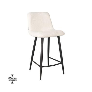 LABEL51 - Tabouret de bar Jep - 45x48x94cm - Teddy Ivoire product