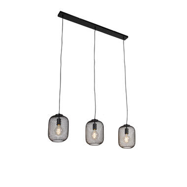 Qazqa hanglampen bliss_mesh zwart e27 product