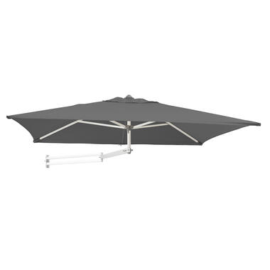 Parasol Mural Aluminium, Rectangulaire 200 x 140 cm, Gris Foncé product