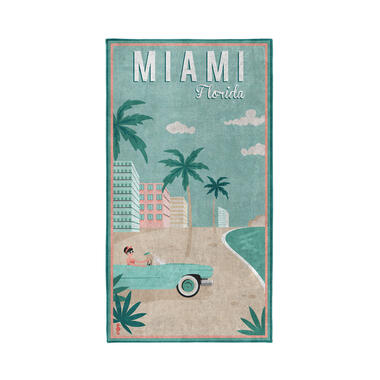 Seahorse Miami - Serviette de plage - Coton - 90x170cm - Mint product