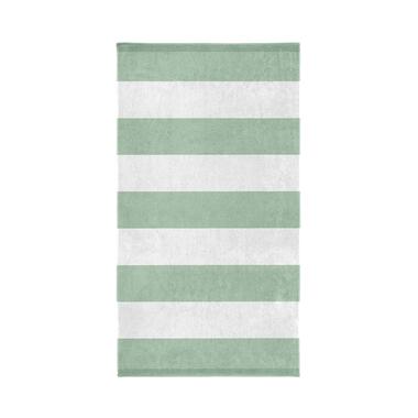 Cinderella strandlaken Dune Stripe - Egyptisch katoen - Soft Groen - 100x200 cm product
