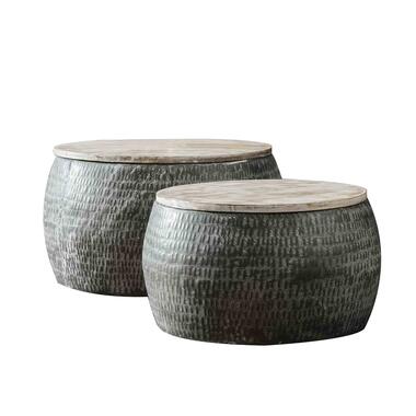 Hoyz - Set de table basse - Lot de 2 - Ø50/Ø60 - Gris product