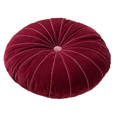 MAAN - Sierkussen rond velvet Red Plum 50 cm - roze product