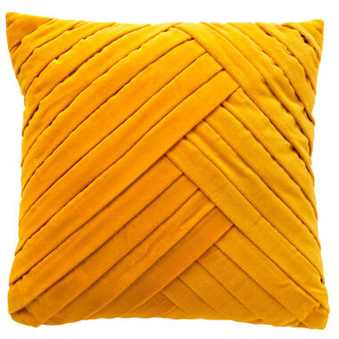 GIDI - Kussenhoes 45x45 cm - velvet - effen kleur - Golden Glow - geel product