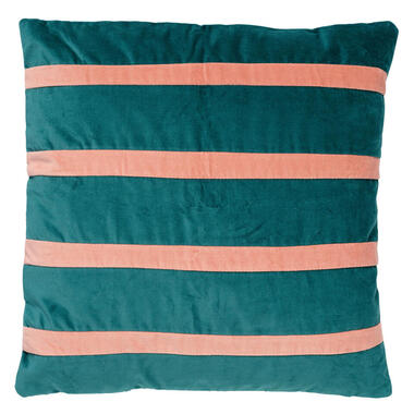 PEMM - Kussenhoes Sierkussen velvet 45x45 cm - sagebrush green - groen - roze st product