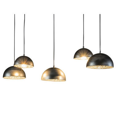 Hanglamp 5-Lichts - Crossbar - Zilver Spiegelglas product