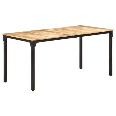 vidaXL Eettafel 160x80x76 cm ruw mangohout product