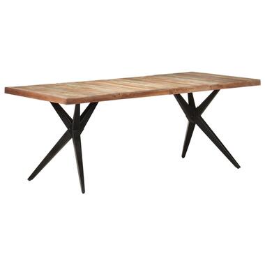 vidaXL Eettafel 200x90x76 cm massief gerecycled hout product