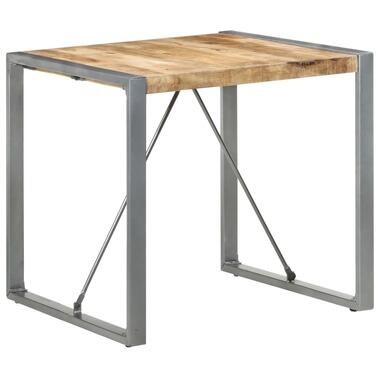 vidaXL Eettafel 80x80x75 cm ruw mangohout product