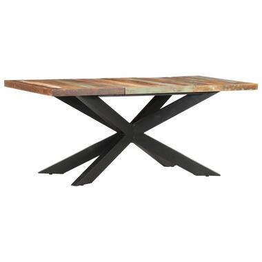 vidaXL Eettafel 180x90x76 cm massief gerecycled hout product