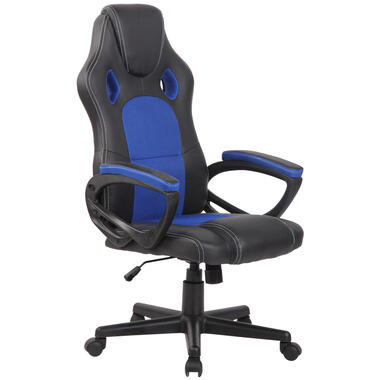 CLP Chaise de bureau Fire Noir Cadre - Similicuir - Bleu product