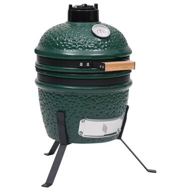 vidaXL Barbecue à fumoir Kamado 2-en-1 Céramique 56 cm Vert product