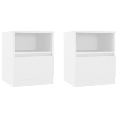 vidaXL Tables de chevet 2 pcs Blanc 40x40x50 cm Aggloméré product