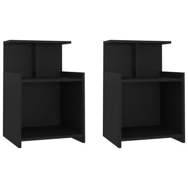 vidaXL Tables de chevet 2 pcs Noir 40x35x60 cm Aggloméré product