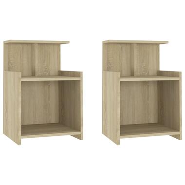 vidaXL Tables de chevet 2 pcs Chêne sonoma 40x35x60 cm Aggloméré product